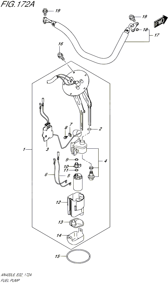 POMPE A ESSENCE POUR SUZUKI BURGMAN 400 2016 POUR BURGMAN 400 ABS AN400A L6 