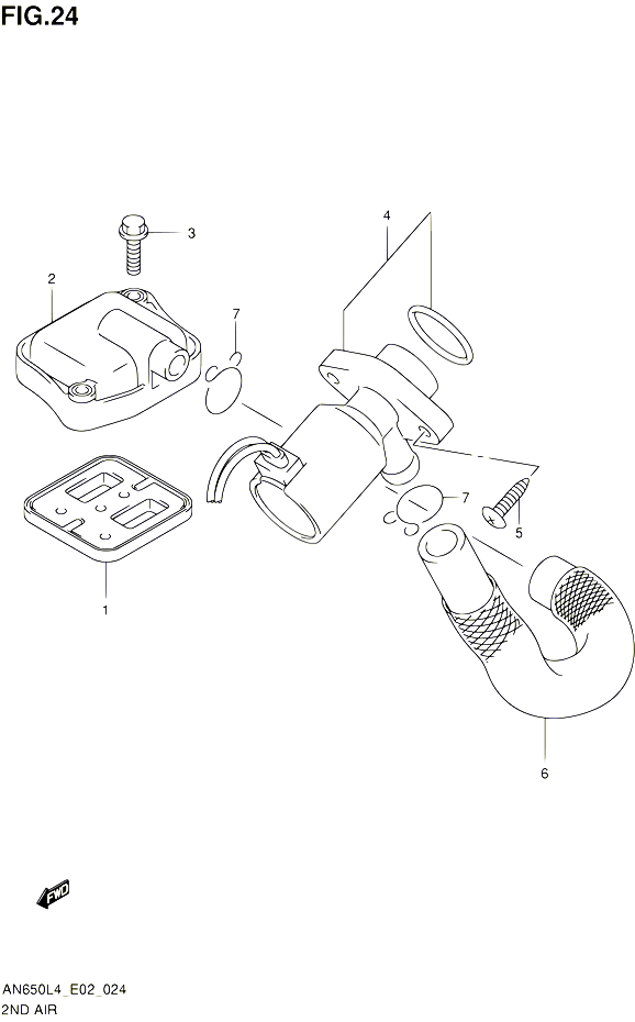 SYSTEME RECYCLAGE GAZ ECHAPPEMENT POUR SUZUKI BURGMAN 650 2014 POUR BURGMAN 650 AN650Z L4 