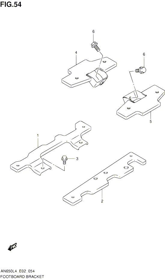 REPOSE PIEDS ARRIERE POUR SUZUKI BURGMAN 650 2014 POUR BURGMAN 650 AN650Z L4 