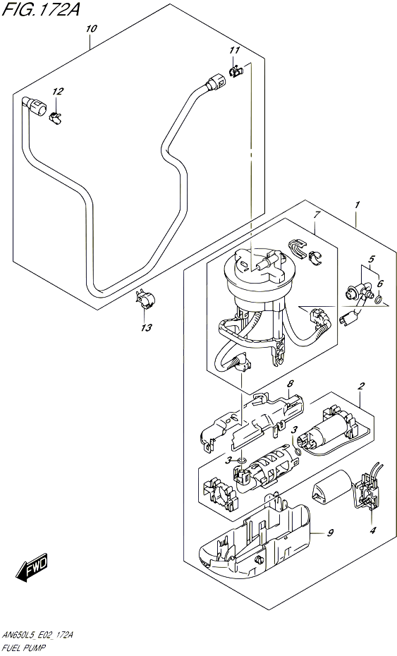 POMPE A ESSENCE POUR SUZUKI BURGMAN 650 2015 POUR BURGMAN 650 EXECUTIVE AN650Z L5 