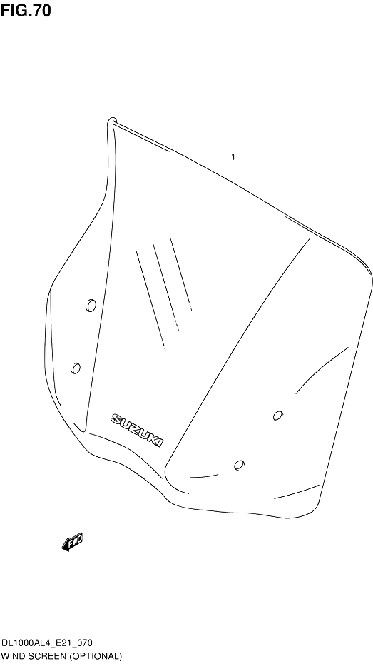 PARE BRISE POUR SUZUKI V STROMDL1000A L4 2014