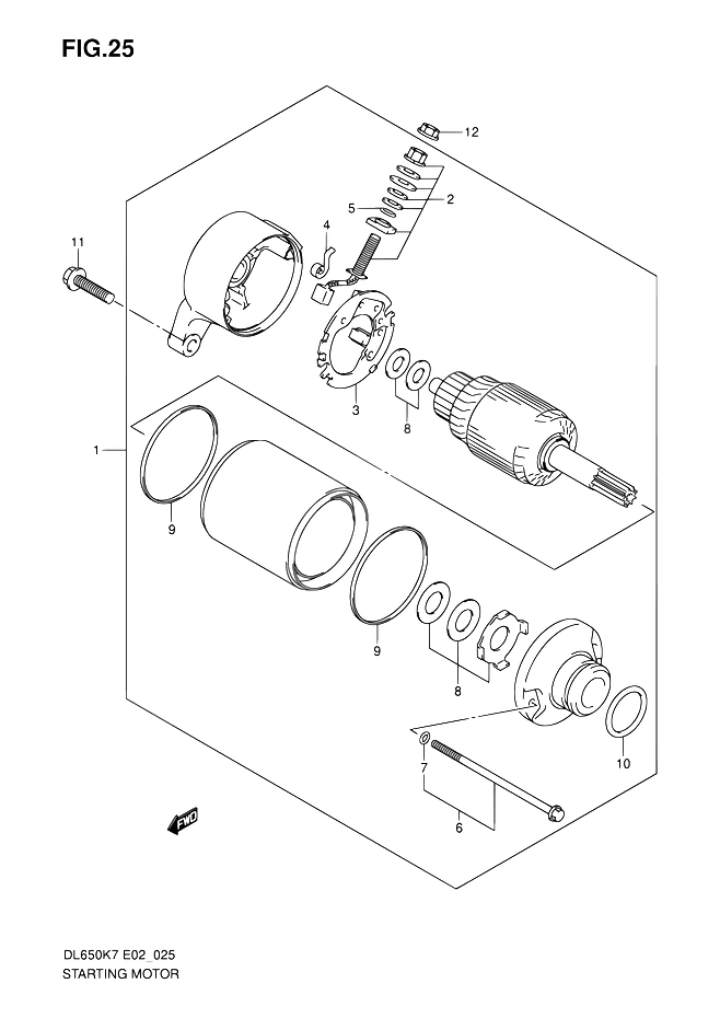 DEMARREUR POUR SUZUKI V STROMDL650A L0 2010