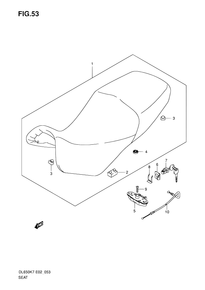 SELLE POUR SUZUKI V STROMDL650A L0 2010