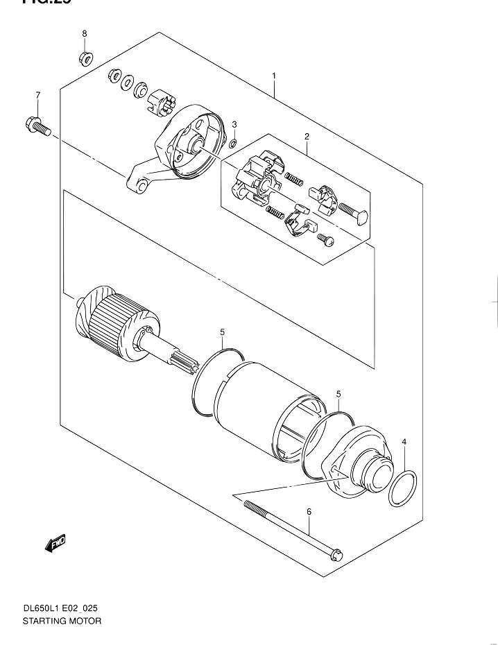 DEMARREUR POUR SUZUKI V STROMDL650A L1 2011