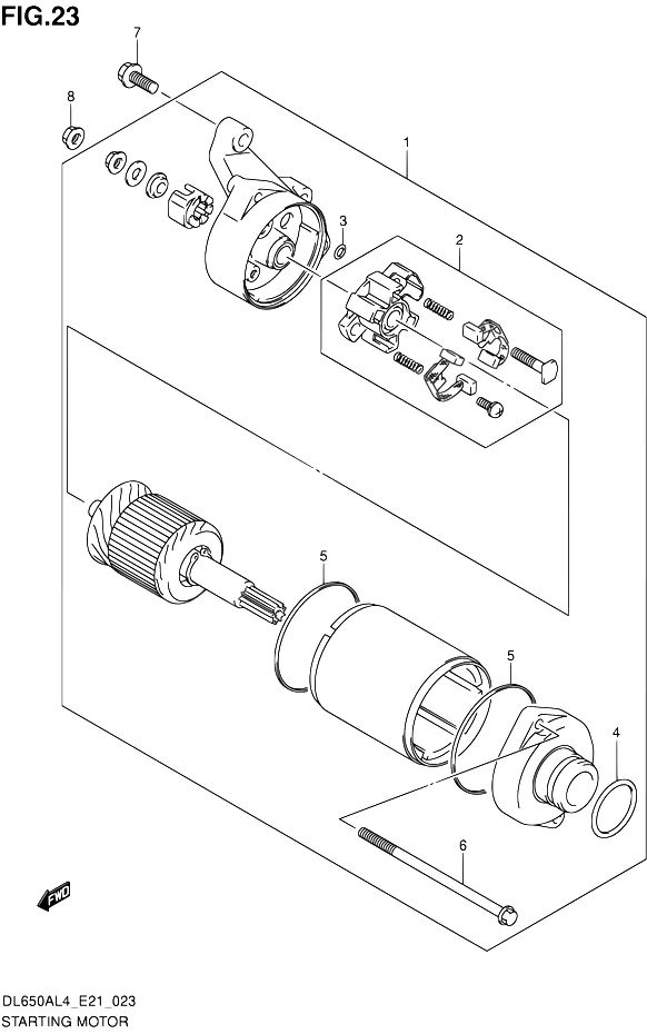 DEMARREUR POUR SUZUKI V STROMDL650AUE L4 2014
