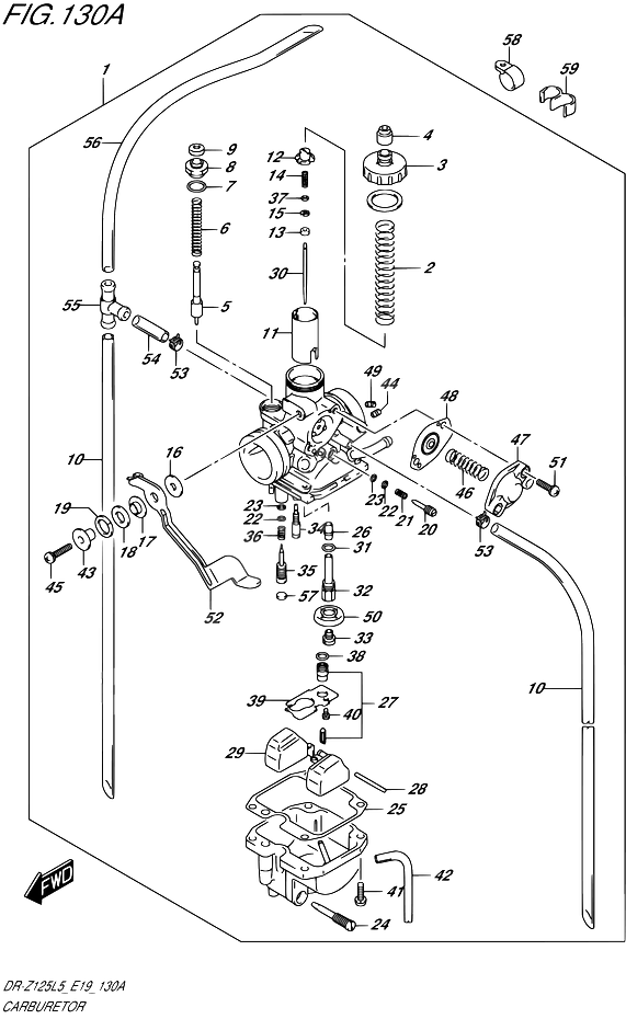 CARBURATEUR POUR DR Z 125DR Z125L L5 2015