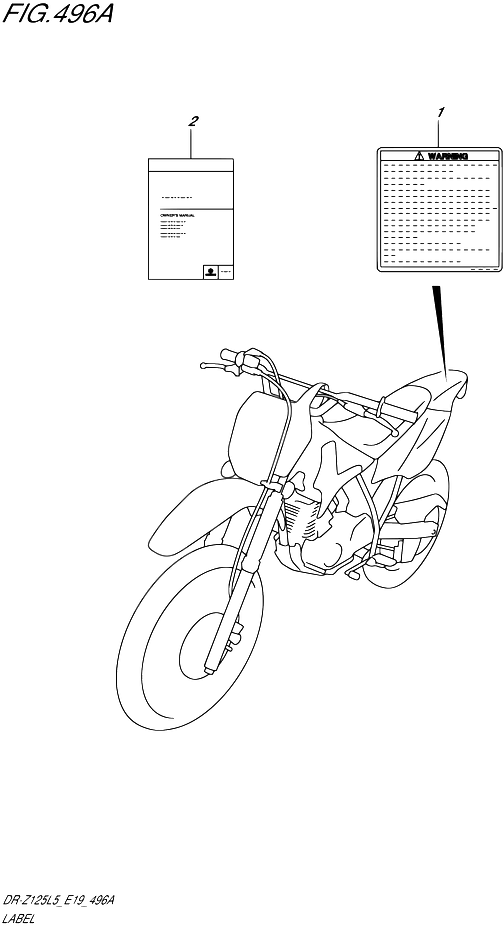 ETIQUETTE POUR DR Z 125DR Z125L L5 2015