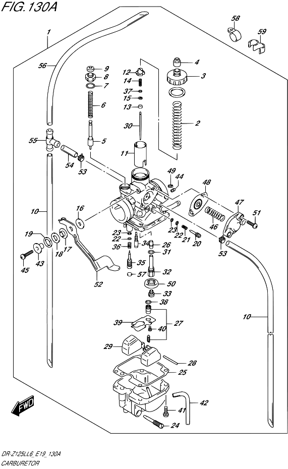 CARBURATEUR POUR DR Z 125 LDR Z125L L6 2016