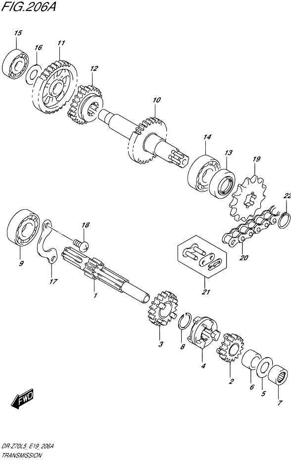TRANSMISSION POUR SUZUKI DR ZDR Z70 L5 2015