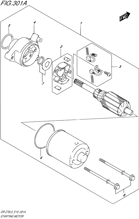 DEMARREUR POUR SUZUKI DR ZDR Z70 L5 2015