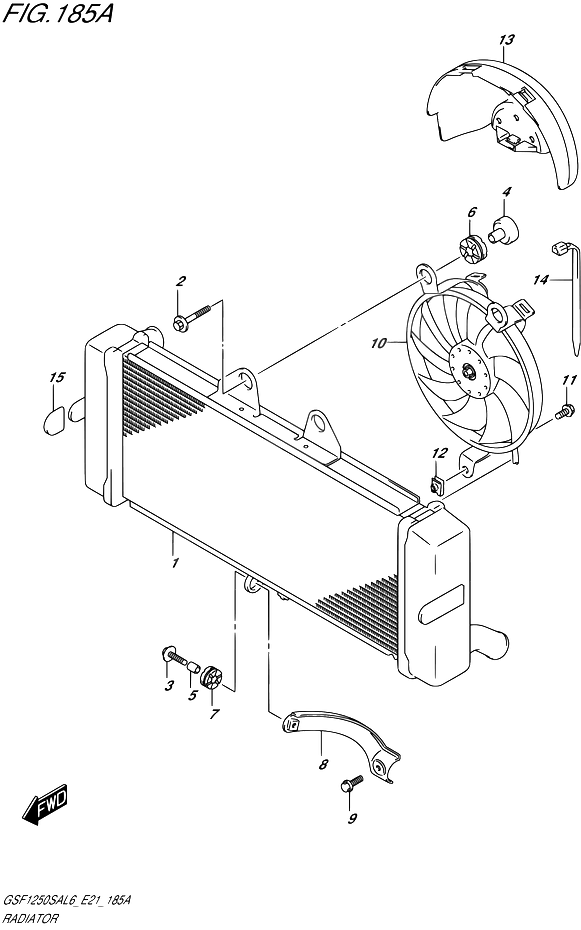 RADIATEUR POUR SUZUKI BANDITGSF1250SA L6 2016