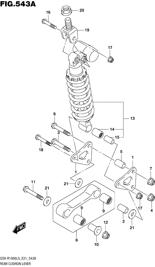 BIELLETTE DAMORTISSEUR POUR GSX R 1000GSX R1000UF L5 2015