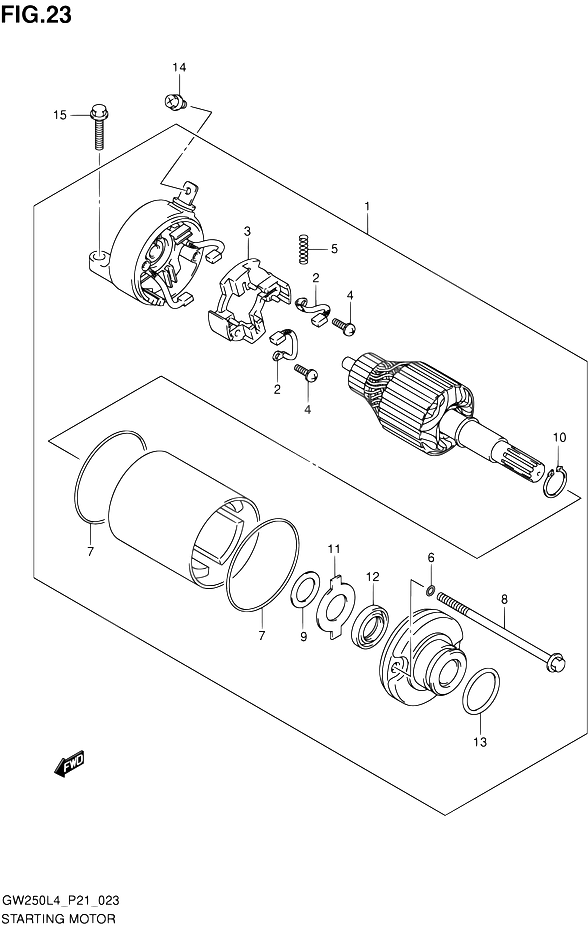 DEMARREUR POUR SUZUKI INAZUMAGW250 L4 2014
