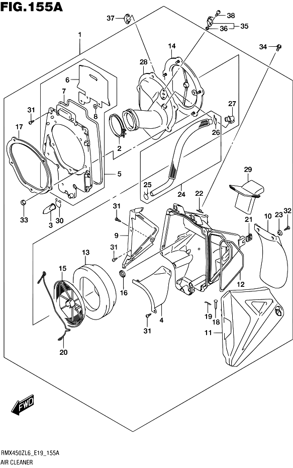 FILTRE A AIR POUR SUZUKI RMXRMX450Z L6 2016