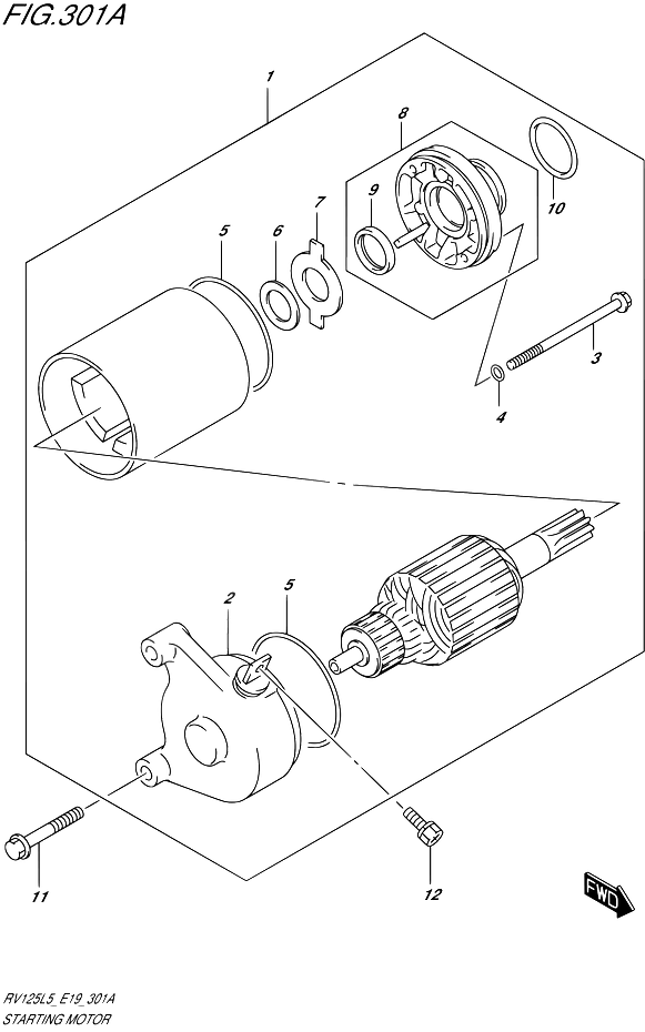 DEMARREUR POUR VAN VAN 125RV125 L5 2015