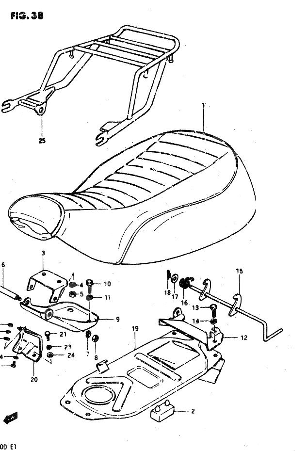 SELLE POUR SUZUKI VAN VANRV50 X 1981