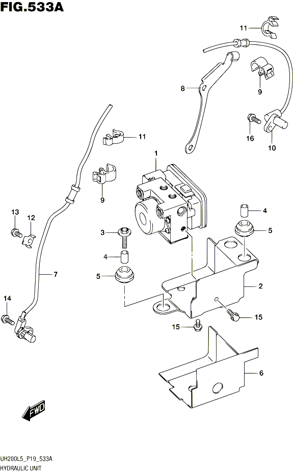 SYSTEME ABS UH200AL5 P04 POUR SUZUKI BURGMAN 200 2015 POUR SUZUKI BURGMANUH200A L5 