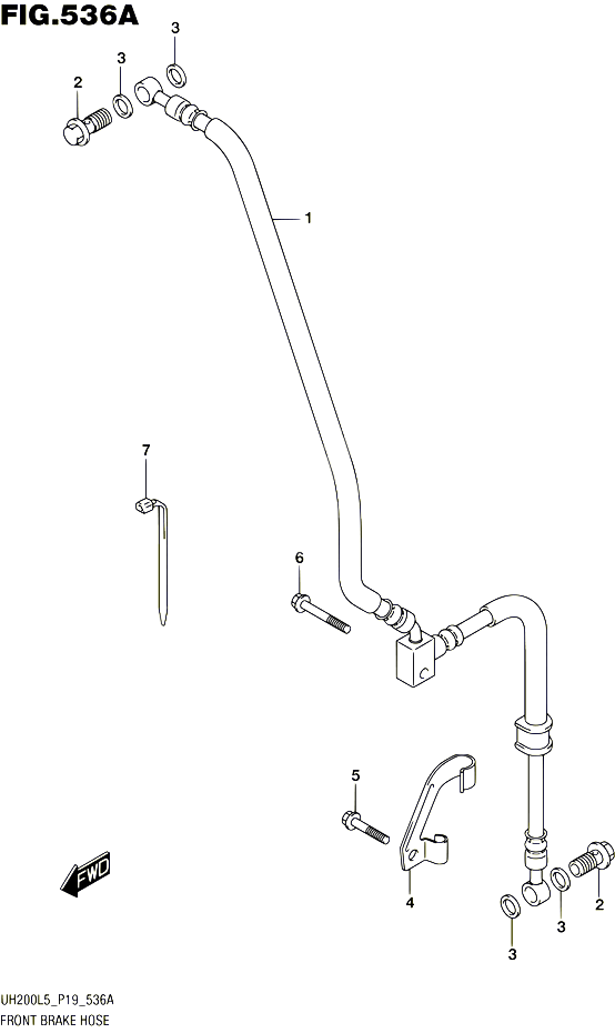 DURITE DE FREIN AVANT UH200L5 P04 POUR SUZUKI BURGMAN 200 2015 POUR SUZUKI BURGMANUH200A L5 