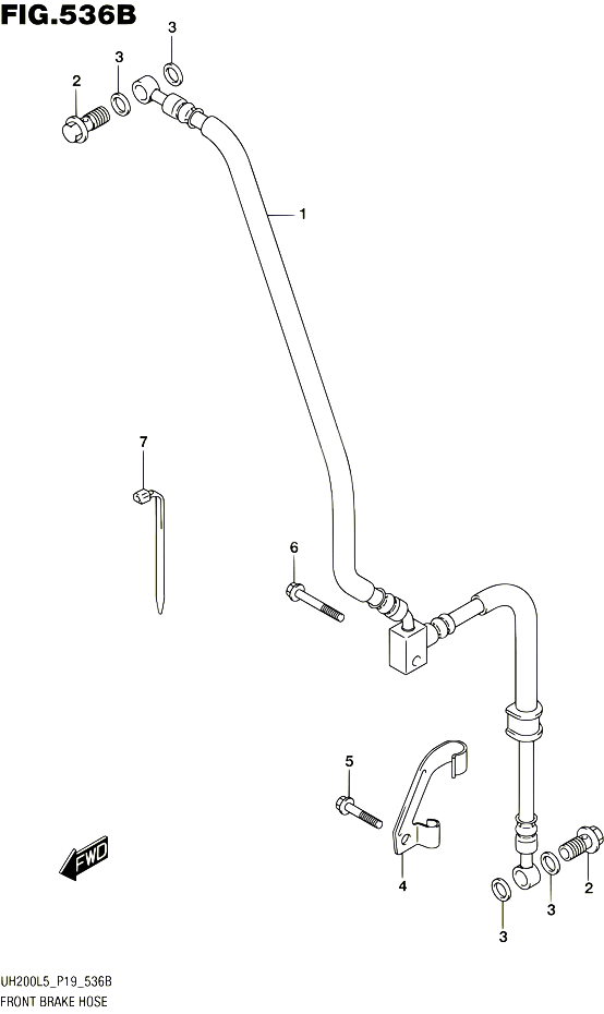 DURITE DE FREIN AVANT UH200L5 P19 POUR SUZUKI BURGMAN 200 2015 POUR SUZUKI BURGMANUH200A L5 