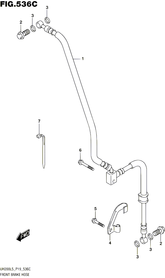 DURITE DE FREIN AVANT UH200L5 P34 POUR SUZUKI BURGMAN 200 2015 POUR SUZUKI BURGMANUH200A L5 