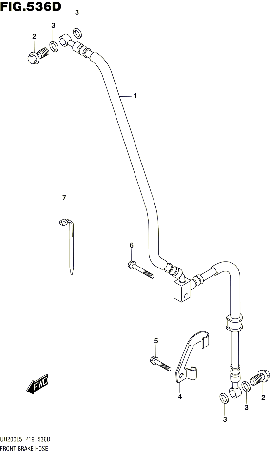 DURITE DE FREIN AVANT UH200L5 P53 POUR SUZUKI BURGMAN 200 2015 POUR SUZUKI BURGMANUH200A L5 