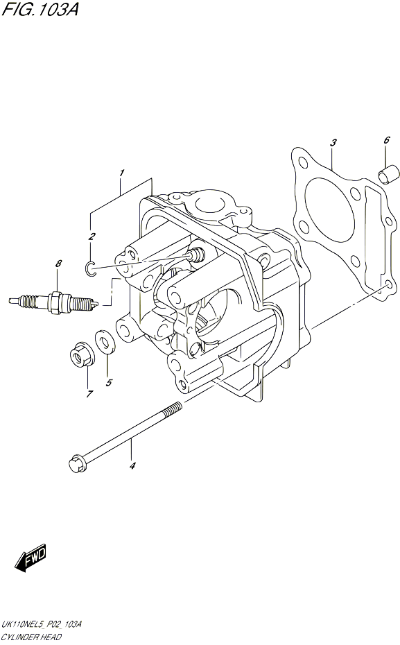 CULASSE POUR SUZUKI ADDRESS 110 2015 POUR ADDRESS 110 UK110NE L5 