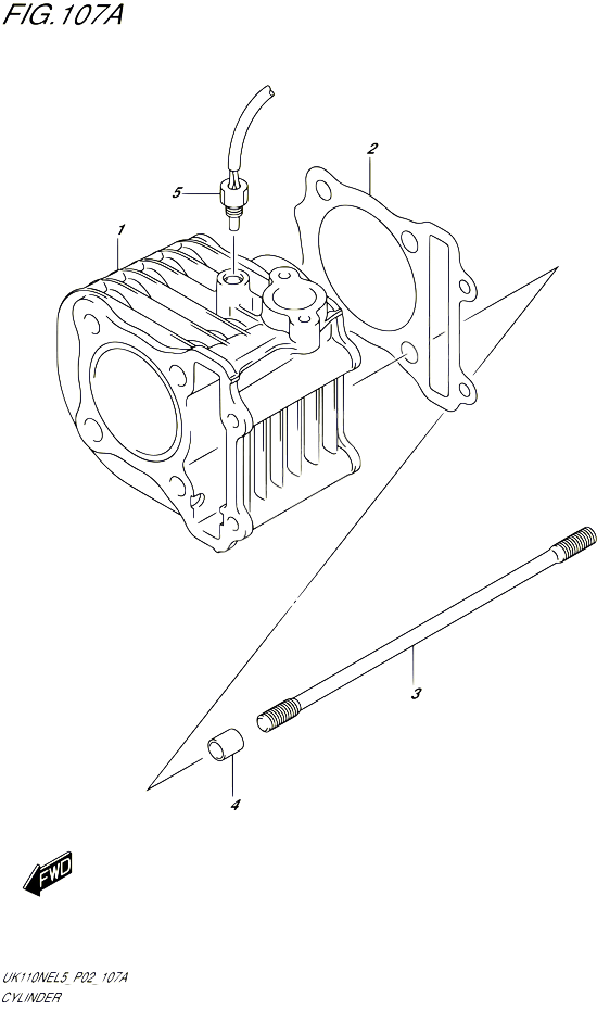 CYLINDRE POUR SUZUKI ADDRESS 110 2015 POUR ADDRESS 110 UK110NE L5 