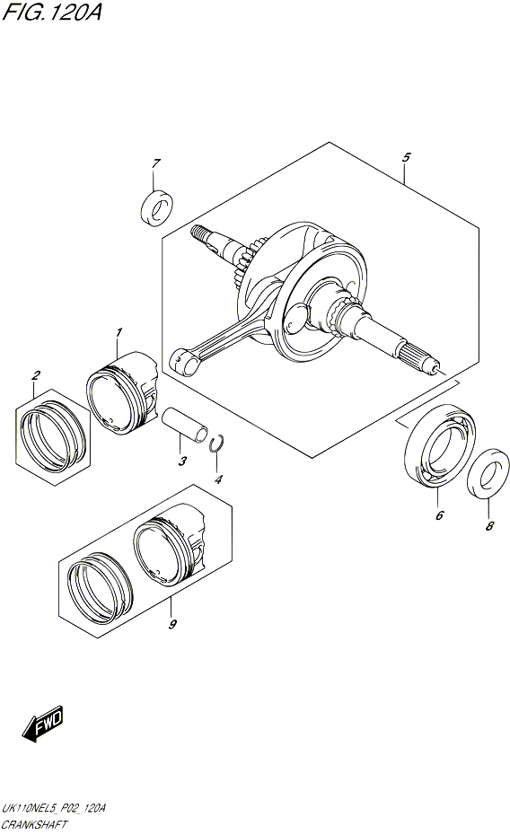 VILEBREQUIN POUR SUZUKI ADDRESS 110 2015 POUR ADDRESS 110 UK110NE L5 