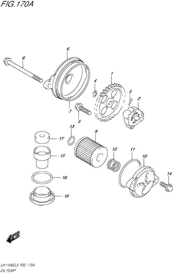 POMPE A HUILE POUR SUZUKI ADDRESS 110 2015 POUR ADDRESS 110 UK110NE L5 