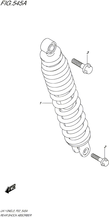 AMORTISSEUR ARRIERE POUR SUZUKI ADDRESS 110 2015 POUR ADDRESS 110 UK110NE L5 