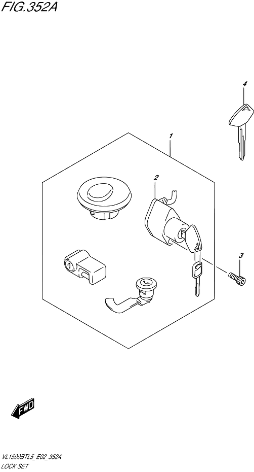 KIT SERRURE POUR INTRUDER 1500 TOURERVL1500BT L5 2015