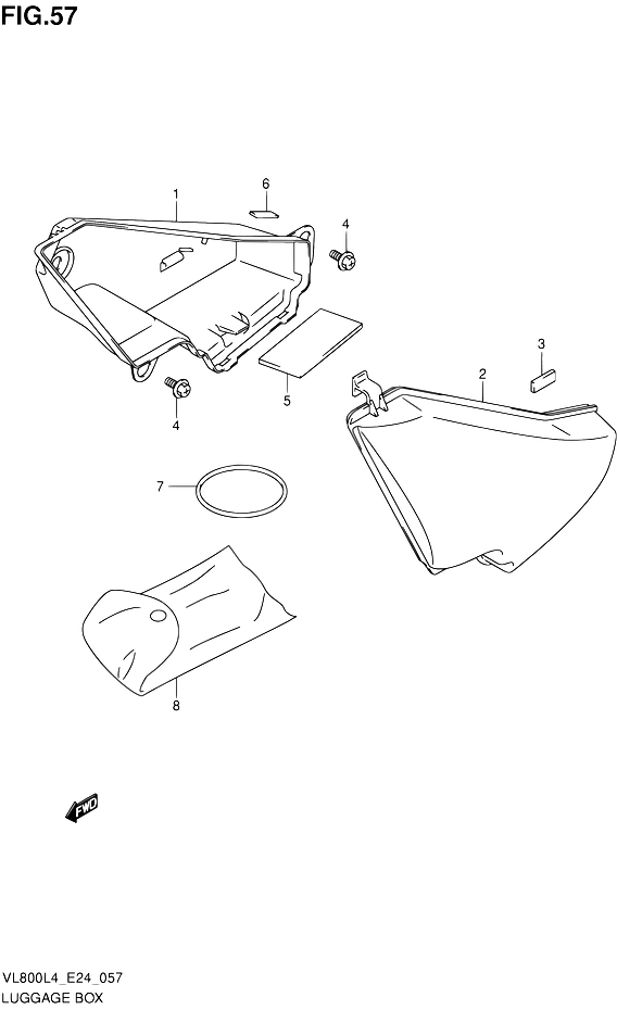 COFFRE POUR INTRUDER 800VL800 L4  VL800T L4 2014