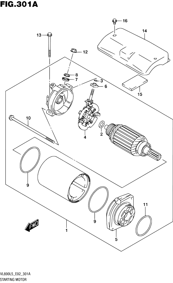 DEMARREUR POUR INTRUDER 800 VL800 L5 2015