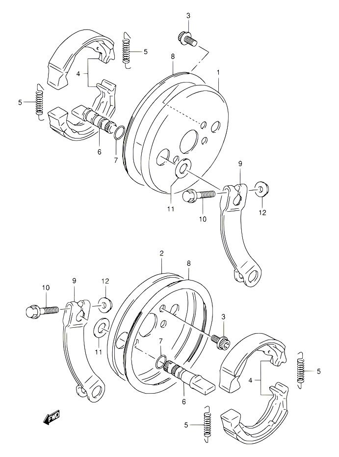 FREIN AVANT POUR SUZUKI QUADSPORT 80 2002 POUR SUZUKI QUADSPORTLT80 K6 