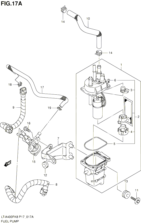 POMPE A ESSENCE LT A400FL0 POUR SUZUKI EIGER 400 2011 POUR SUZUKI EIGERLT A400F L0 