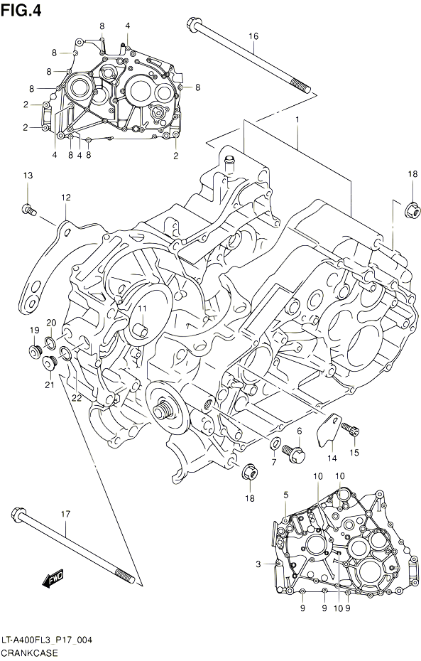 CARTER POUR SUZUKI KINGQUAD 400 2013 POUR SUZUKI KINGQUADLT A400F L3 LT A400FZ L3 