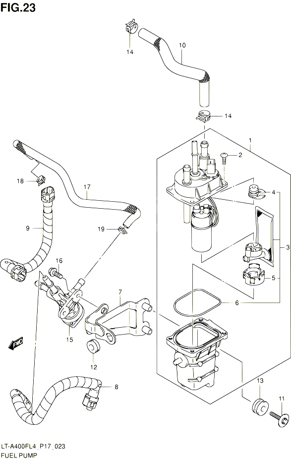 POMPE A ESSENCE POUR SUZUKI KINGQUAD 400 2014 POUR KINGQUAD 400 4WD AUTOMATIQUE LT A400F L4 LT A400FZ L4 