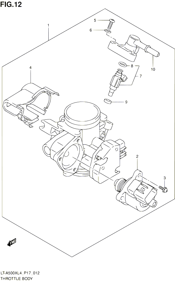 CORPS DE PAPILLON POUR SUZUKI KINGQUAD 500 2014 POUR SUZUKI KINGQUADLT A500X L4 LT A500XZ L4 