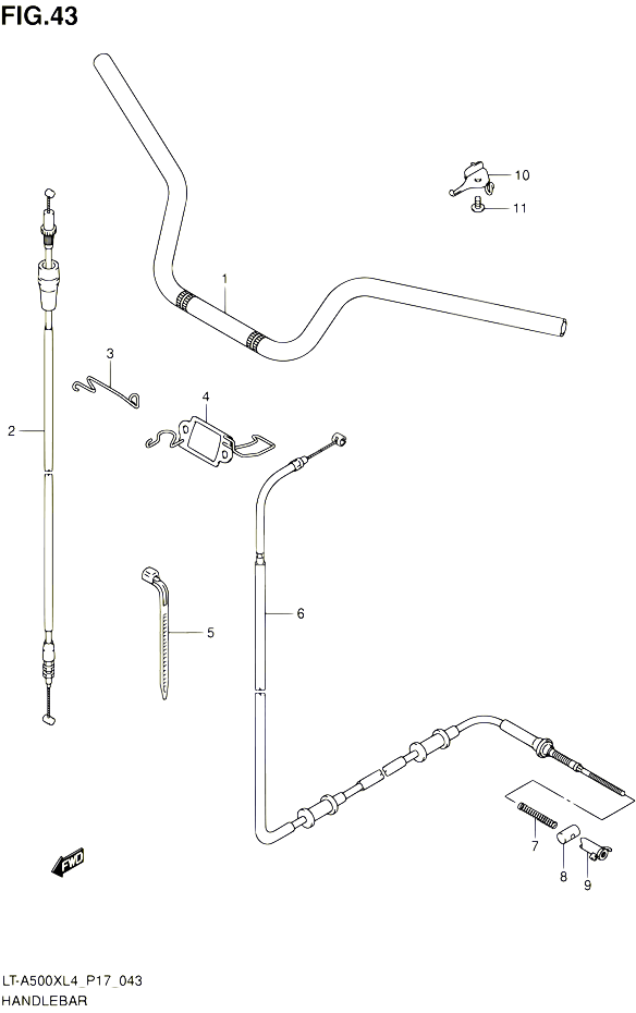 GUIDON POUR SUZUKI KINGQUAD 500 2014 POUR SUZUKI KINGQUADLT A500X L4 LT A500XZ L4 