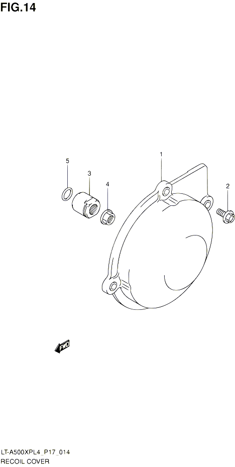 CARTER ALLUMAGE POUR SUZUKI KINGQUAD 500 2015 POUR SUZUKI KINGQUADLT A500XP L4  LT A500XPZ L4 