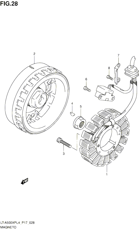 ALLUMAGE ROTOR STATOR POUR SUZUKI KINGQUAD 500 2014 POUR SUZUKI KINGQUADLT A500XP L4 LT A500XPZ L4 
