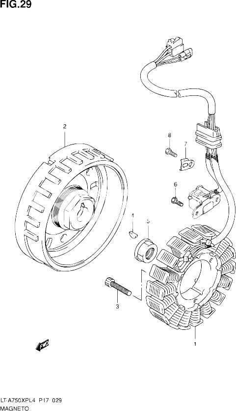 ALLUMAGE ROTOR STATOR POUR SUZUKI KINGQUAD 750 2014 POUR SUZUKI KINGQUADLT A750XP L4 LT A750XPZ L4 