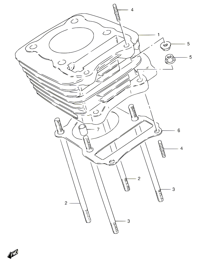 CYLINDRE POUR SUZUKI OZARK 160 2003 POUR SUZUKI OZARKLT F160 K3 