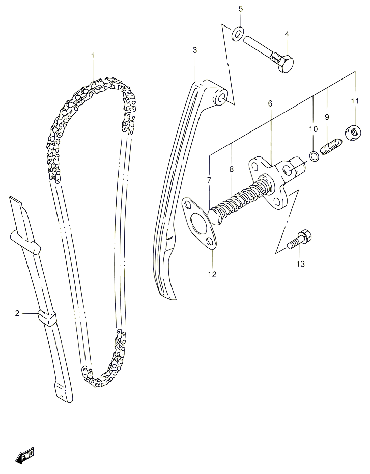 DISTRIBUTION POUR SUZUKI OZARK 160 2003 POUR SUZUKI OZARKLT F160 K3 