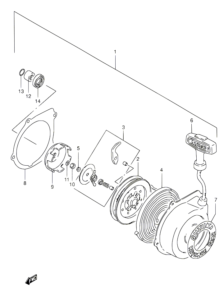 LANCEUR OPTIONNEL POUR SUZUKI OZARK 160 2003 POUR SUZUKI OZARKLT F160 K3 