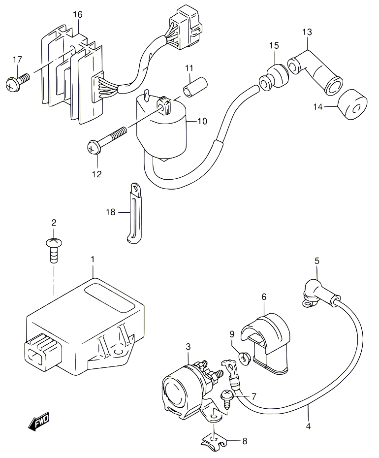 PARTIE ELECTRIQUE POUR SUZUKI OZARK 160 2003 POUR SUZUKI OZARKLT F160 K3 