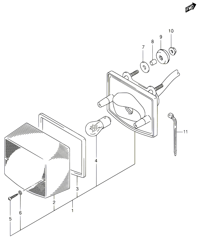 FEU ARRIERE POUR SUZUKI OZARK 160 2003 POUR SUZUKI OZARKLT F160 K3 