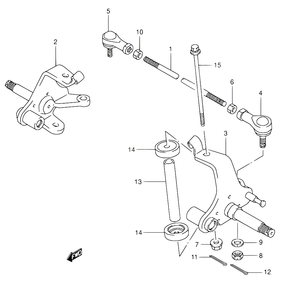 BIELLETTE DE DIRECTION MOYEU POUR SUZUKI OZARK 160 2003 POUR SUZUKI OZARKLT F160 K3 