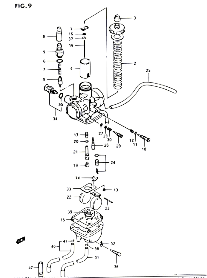 CARBURATEUR POUR SUZUKI OZARK 230 1987 POUR SUZUKI OZARKLT F230 