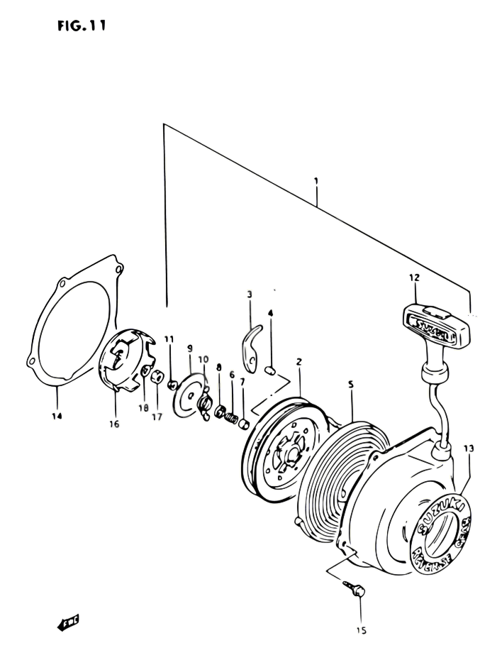 LANCEUR POUR SUZUKI OZARK 230 1987 POUR SUZUKI OZARKLT F230 